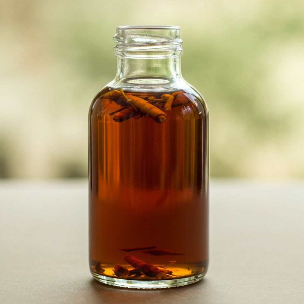 Ekstrak ginseng dalam wadah kaca